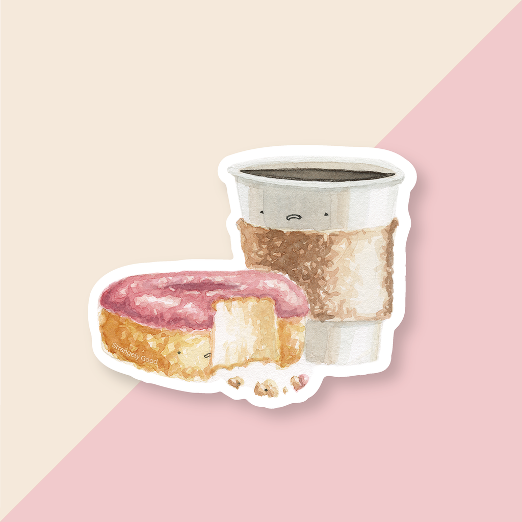 Coffee and Doughnut Sticker